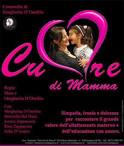 Locandina della commedia Cuore di Mamma di Margherita D'Onofrio